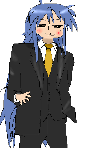 konata in suit by wh1te konata in suit by wh1te