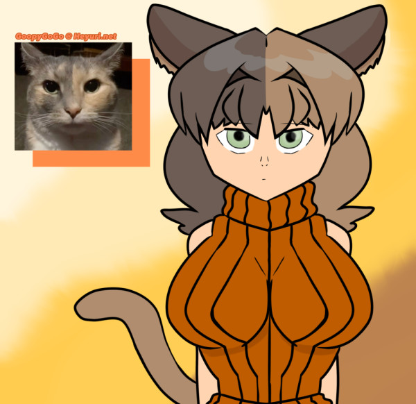 Cat as a girl! by GoopyGoGo Cat as a girl! by GoopyGoGo